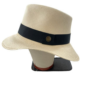 Goorin Bros Big John Panama Hat Men's Size XXL Tan Straw Woven with Hat Box